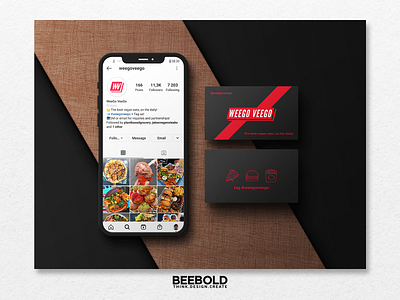 Brand design for vegan junk food food blog branding business card design instagram logo minimalist vegan