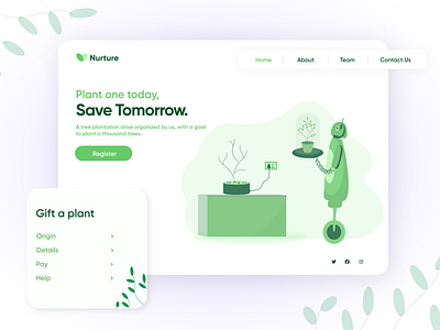 Nurture: Save Tomorrow colors creative creative agency design illustration logo ui uidesign ux design vector