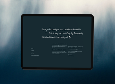 Personal web and brand exploration branding interaction design typography ui web