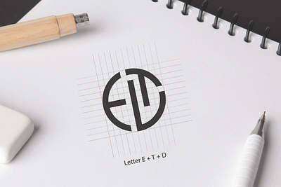 Letter E+T+D branding design icon lo logo typography