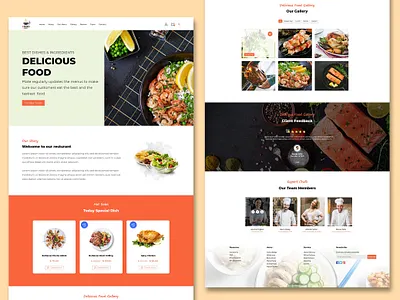 Restaurant Landing Page design direct message online order ui ux website