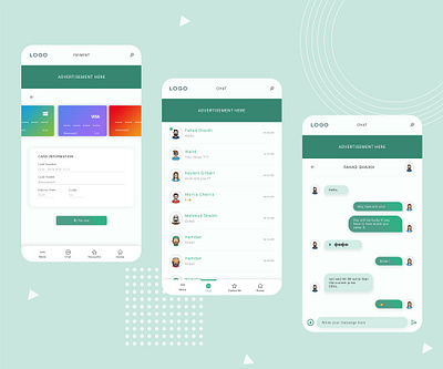 Customised Chat App Screens app design chat app mobile app design mobile app development mobile apps mobile design uidesign