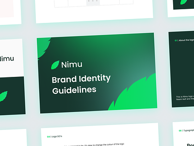 Nimu - Logo and Brand Guidelines branding design graphic design illustration logo typography ui ux