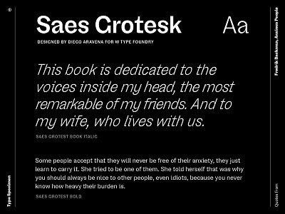 Israel Ramirez / Type System Specimen brand identity personal brand portfolio brand saes grotesk type specimen type system typography visual identity