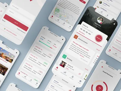 Time & Performance manager - Mobile App app checkout design designs typography ui ux