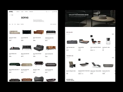 SPIRE furniture interior minimalism uiconcept uidesign uxui web