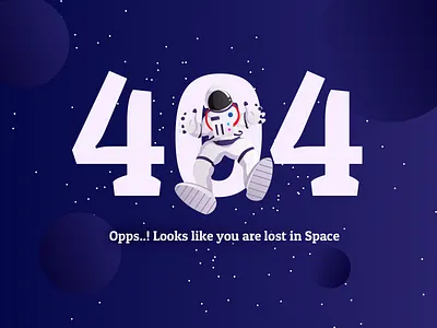 DailyUI 8 - 404 Page Not Found 404 dark design graphic design illustration night space typography ui