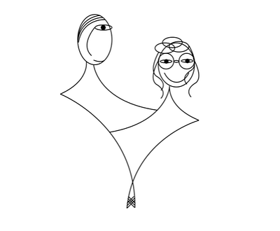 Hand in hand black and white design digital art illustration logo love