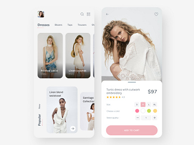 👗 Fashion online shop - Mobile App app app design design e comerce e commerce app e commerce e commerce shop ecommerce design fashion fashion e commerce design fashion app mobile mobile app mobile design online shop online store product store ux