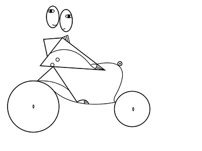 a happy day bike black and white boy and girl design digital art illustration logo love