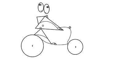 a happy day bike black and white boy and girl design digital art illustration logo love