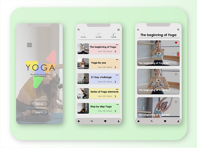 YOGA app app design graphic design ui ux web web design