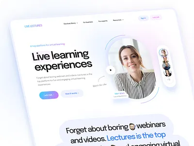 Top platform for virtual learning 3d animation branding design digitalbutlers graphic design inspiration landing learning motion graphics typography ui white