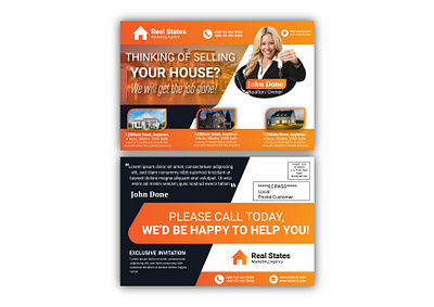 Real Estate EDDM Postcard & direct mail design branding business corporate design directmail eddm flyer graphic design marketing postcard presentation