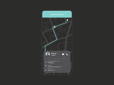 Daily UI #020: Location Tracker dailyui dailyui020 dark driver location location tracking maps package tracking