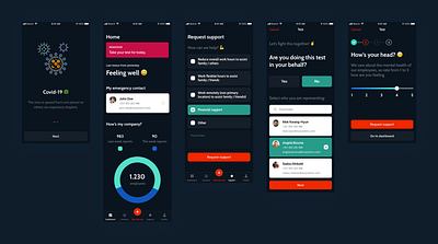 COVID-19 Employee Support Mobile App covid 19 employee hr outsystems ui ux