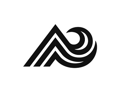 Letter A + Mountain + Wave brand identity branding lettermark logo logo design logo designer logo inspiration logomark logos mark marks minimal logo minimal logo design minimal logos minimalist logo simple logo simple logo design simple logos symbol symbols