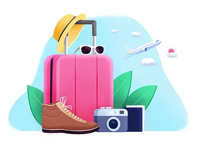 Travel 2d illustration 3d illustration art branding design graphic design illustration illustrator realistic illustration vector
