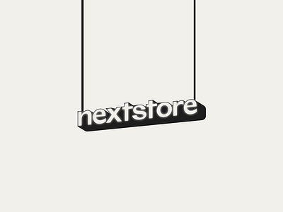 Minimalist Shop Sign — Rebrand — Rejected Propal bauhaus brand branding design e commerce japanism logo logotype minimalism modernism neon shop sign startup type ui vector