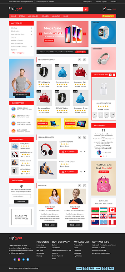 E - Commerce Website Design Using components adobe xd e commerce graphic design motion graphics typography ux web design website design