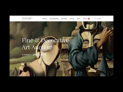 Shapiro Auctions animation art auction bid bonhams christies doyle guernseys interaction design interface keno auctions lots product design redis sothebys swann galleries ui ux web design web development
