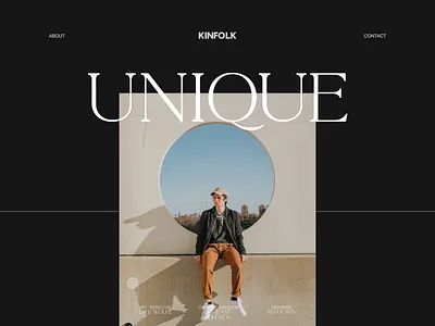 UI/UX LANDING PAGE FOR KINFOLK adobe branding fashion fashion brand fashion website homepage landing page minimal ui ui design uidesign uiux ux ux design uxdesign uxui webdesign website website design xd design