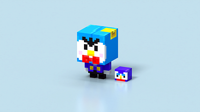 Sr P. Brawl Stars illustration magicavoxel voxelart