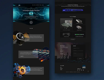 Sound Audio Website UI UX Design audio digital website sound ui ux uiux uiux designer