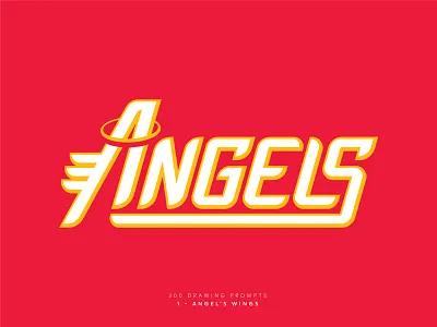 Angels angel angels baseball brand branding custom design graphic design logo logo design logomark logotype sports type type design typography vector wing wings wordmark