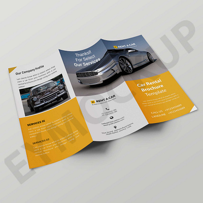 Tri Fold Car Brochure Template brochure car design free illustration latest logo mockup mockup design premium psd psd mockup template tri fold