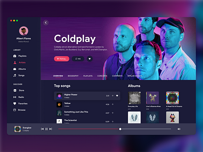 #DailyUI 009 Music Player coldplay dailyui dailyui009 design music musicplayer player ui ux web