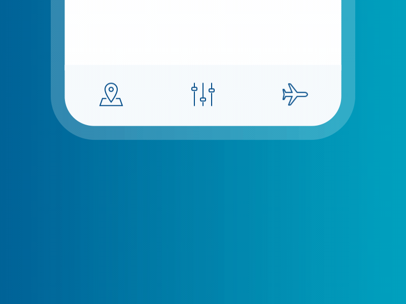 Travel UI Micro Interactions adjust airplane animated animation icon icons location map marker motion plane tune