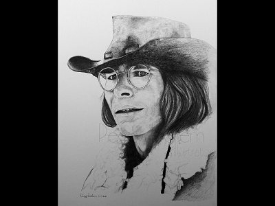 John Denver Portrait celebrity portrait fourwindsgraphics graphite hand drawn illustration illustrator pencil portrait