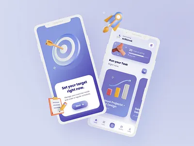 Scheduler Task Applications UI 3d app apps branding clean design illustration task apps ui uiux ux