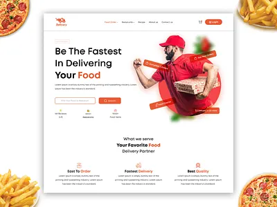 Food Delivery - Landing Page | Brand New Food Delivery - Landing app branding delivery ui design food ui graphic design typography ux web design