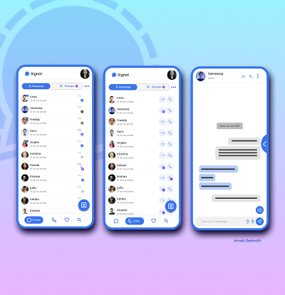 UI/UX design for Signal App casestudy portfolio design uiuxdesign ux