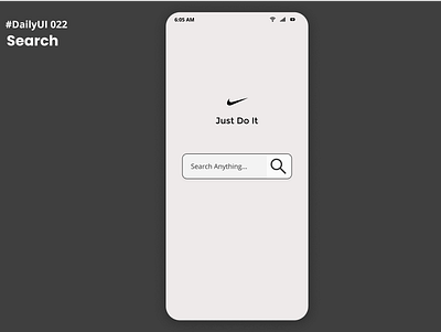 Nike search engine 022 daily 100 challenge dailyui design figma logo nike search ui