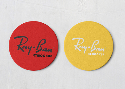 Coaster Collection Mockup branding coaster collection design mockup psd ray ban