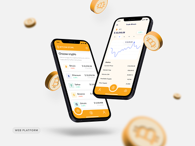 Bitcoin Store - Cryptocurrency trading platform animation branding cryptocurrency cryptotrade design digital product digitalproduct flat graphic design logo typography ui ux vector web