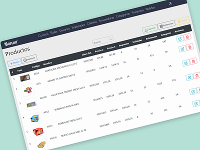 Mansur - Panel admin products