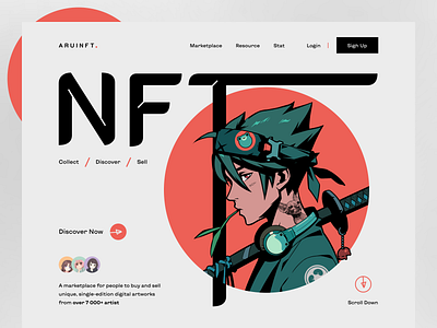 Aruinft anime application art artists community cryptocurrency customization design designers developers development digital nft outsourcing software team technology website