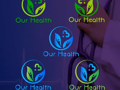 Our Health Logo branding clinical logo design doctor logo graphic design health logo healthcare logo illustration logo minimal typography