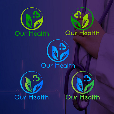 Our Health Logo branding clinical logo design doctor logo graphic design health logo healthcare logo illustration logo minimal typography