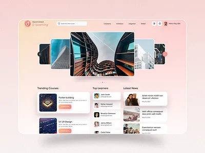 SaaS web app design for e-Learning DAO app branding dashboard dashboard design design e learning dao homepage design illustration landing page logo saas ui ui ui deisgn ux web app web design