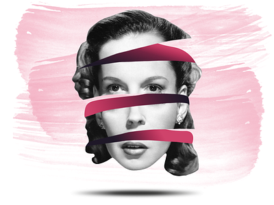 Slices of Judy adobe photoshop branding brush strokes digital art graphic design judy garland mix media motion graphics photoshop slicing