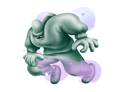 BADDIE #01 airbrush cartoon character design drawing editorial editorial art green illustration print sparkle sticker texture thug