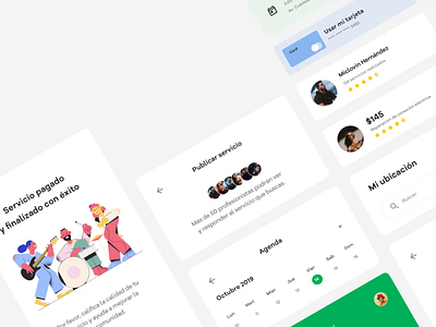 UI Components Animation animation app cards design illustration material design mobile ui uxdesign