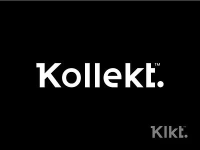 Kollekt. brand branding design fonts logo modern simple type vector wordmark