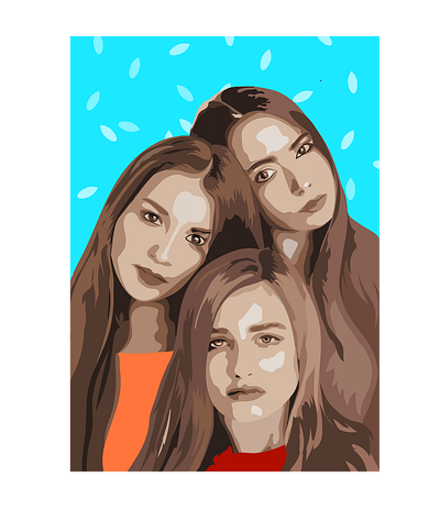 Sisterhood adobe design digital graphic design illustration portrait vector