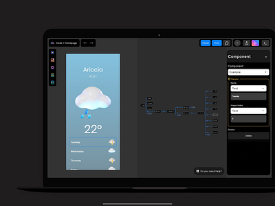 Build app visually with Teta, the cooperative app builder app branding builder flutter illustration minimal nocode teta typography ui ux